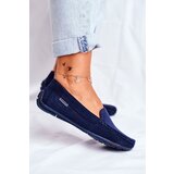 EVENTO PE1 Women's Mocassins Navy Blue Suede Morreno | Shoptok.si