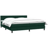 Box Spring krevet s madracem tamno zeleni 180x220 cm baršun | Eponuda.ba