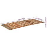  Pravokutna stolna ploča 60 x 140 cm 15 - 16 mm obnovljeno drvo | shoptok.hr