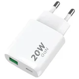 Group - Adapter za brzo punjenje 1xUSB-C + 1xUSB-A Power Delivery 20W beo