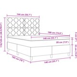 postelja s škatlo in vzmetnico Črna 140x190 cm Tkanina, (22083040) | Shoptok.si