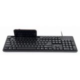 Gembird KB-UM-108 multimedijalna tastatura us layout black usb sa drzacem za telefon | ePonuda.com