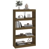 Ormarić za knjige / pregrada boja meda 80x30x135,5 cm borovina | shoptok.hr