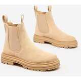 Resti Beige women's boots with decorative strap Loffdo | Shoptok.si