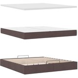  Okvir kreveta s madracima tamnosmeđi 200x200cm tkanine | shoptok.hr