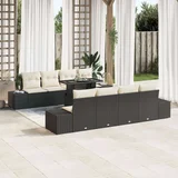 vrtni kavč set Set 7 Bež Poli ratan Vrtni kavč set Pravokotni, (22065040)