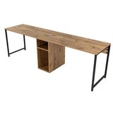 Hanah home Twin Study Desk - Atlantic Pine, Black Study Desk OŠTEĆENO Cene