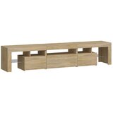 TV ormarić s LED svjetlima boja hrasta sonome 200x36,5x40 cm | Eponuda.com