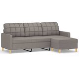  Trosjed s tabureom smeđesivi 180 cm od tkanine Tupe | Shoptok.si