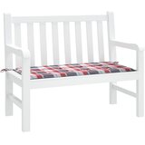  Jastuk za vrtnu klupu crveni karirani 100x50x3cm tkanina Oxford | shoptok.hr