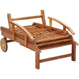  Komplet 2 ležalnikov z mizico trden akacijev les, (20662919) | Shoptok.si