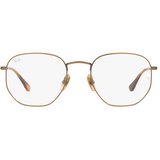 Ray-ban Hexagonal Titanium Collection RX8148V 1222 M (51) Zlata/Kristalna Cene