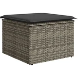 Maison Chic Vrtni stolček - Vrtni stoli z blazino siv 55x55x37 cm poli ratan JS833, (21877682)