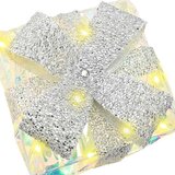 vidaXL Darilna škatla med 60 LED 3 pcs Toplo bela 20 x 20 x 20 cm PET | Shoptok.si