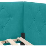  Kotna postelja z vzmetnico Turkizna 90 x 190 cm Žamet, (5000105079) | Shoptok.si