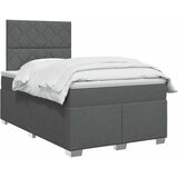 Boxspring krevet s madracem Tamnosiva 120 x 200 cm Tkanina | shoptok.hr