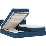  Ottoman krevet s madracima i LED diodama plavi 160x200 cm tkanina | shoptok.hr