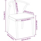  Stolac za blagovanje 2 pcs Prirodna i svijetla | shoptok.hr