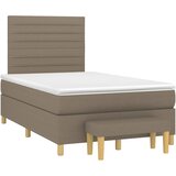  Krevet s oprugama i madracem smeđesivi 120 x 190 cm od tkanine | shoptok.hr
