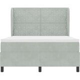  Krevet s opruga kutije Svijetlo siva 200 x 140 cm Baršun | shoptok.hr