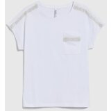 Marisse Cotton T-Shirt Decorated With Beads, White | ePonuda.com
