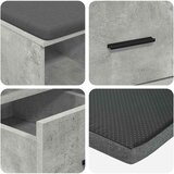  Klupa za hodnik s jastukom Betonsko Siva 60 x 38 x 46 cm | shoptok.hr