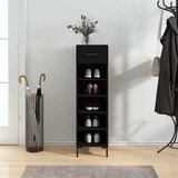 Ormarić za cipele crni 30 x 35 x 105 cm od konstruiranog drva | shoptok.hr