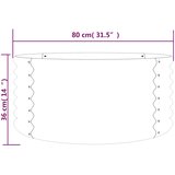  Vrtna sadilica od pocinčanog čelika 80x80x36 cm zelena | shoptok.hr