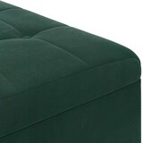  Shranjevalna tabureta Temno zelena 60 x 60 x 45 cm Žamet, (5000208399) | Shoptok.si