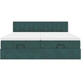 vidaXL Otomanski posteljni okvir z vzmetnicami zelen 200x200cm žamet, (21610550) | Shoptok.si