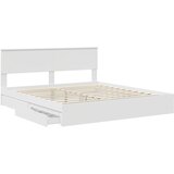 Krevet s od storage Bijelo 180 x 200 cm Konstruirano drvo | shoptok.hr