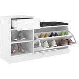 vidaXL klupa za cipele bijela 94,5 x 31 x 57 cm od iverice | shoptok.hr