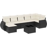 vidaXL 8-dijelni set vrtnih sofa od poliratana s jastucima crni | shoptok.hr
