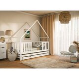  Drveni dječji krevet Magic s dodatnim krevetom i ladicom - bijeli - 180x80 - Bez madraca | shoptok.hr