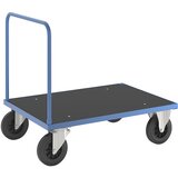 Kongamek ploski voziček KM33, 1 potisni ročaj, dxš 1000 x 700 mm, 2 vrtljivi in 2 fiksni kolesi | Shoptok.si