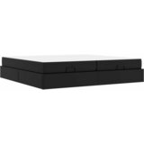 vidaXL Posteljni okvir z vzmetnico z vzmetnico 2 pcs Črna PVC, (5000123749) | Shoptok.si
