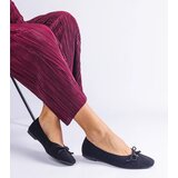 Gemre Black ballet flats with a decorative bow Pollinos | Shoptok.si