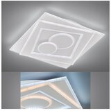 Fischer & Honsel bela kovinska LED stropna zatemnitvena svetilka z daljinskim upravljalnikom 50x50 cm Ratio | Shoptok.si