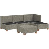  5 kom. Ratan set za opuštanje s jastučićima GENDT Kubu siva | shoptok.hr