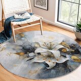 Mila Home Plavi/sivi perivi okrugao tepih ø 120 cm Golden Lilly – | shoptok.hr