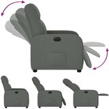 vidaXL Električni naslonjač od tkanine tamnosivi | shoptok.hr