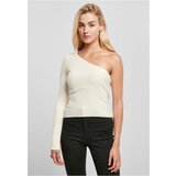 UC Ladies Ladies Short Rib Knit One Sleeve Sweater whitesand Cene