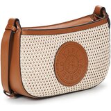 Karl Lagerfeld Torbe za čez ramo K/CIRCLE SADDLE CB RAFFIA MESH Bež | Shoptok.si
