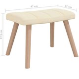  Stolica za ljuljanje s osloncem za noge krem od tkanine | shoptok.hr