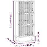 Ormarić za cipele crni 52 x 25 x 120 cm od konstruiranog drva | shoptok.hr