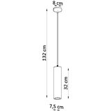Nice Lamps Bela viseča svetilka s keramičnim senčnikom ø 8 cm Santana – | Shoptok.si