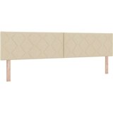  Krevet sa uzglavljem i madracem krema 200x200 cm tkanina | shoptok.hr