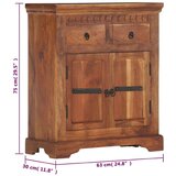 vidaXL Komoda od masivnog bagremovog drva 63 x 30 x 75 cm | shoptok.hr