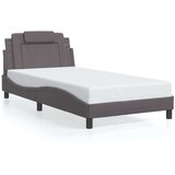  Okvir kreveta s LED svjetlima sivi 100 x 200 cm od umjetne kože Cijene
