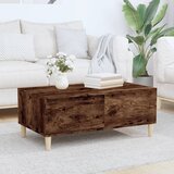 vidaXL Klubska mizica dimljeni hrast 90x50x36,5 cm inženirski les Cene